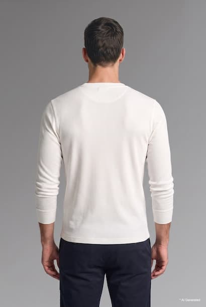 Slim Fit Textured Knit Long Sleeve Henley T-Shirt (4)