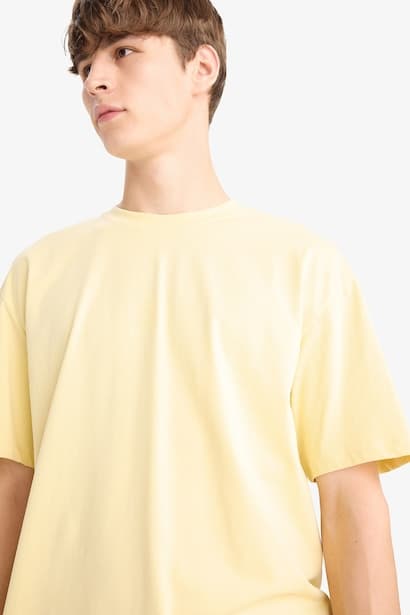 Cotton Boxy Fit Relaxed Fit Crew Neck Printed T-Shirt (4)