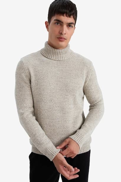Standard Fit Turtleneck Knitwear Pullover (4)