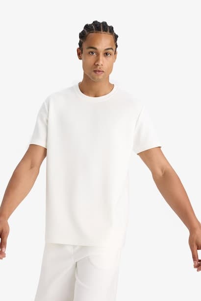 DeFactoFit Standard Fit Crew Neck Modal Printed T-Shirt (4)