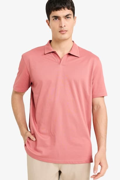 Regular Fit Resort Neck Short Sleeve Polo T-Shirt
