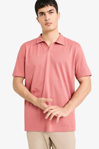 Regular Fit Resort Neck Short Sleeve Polo T-Shirt (3)