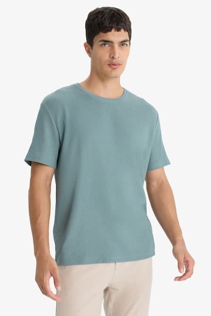 Regular Fit Crew Neck Short Sleeve T-Shirt (٣)