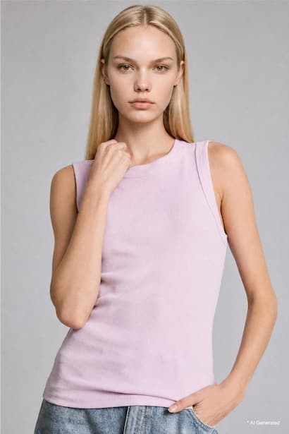 Slim Fit Basic Crew Neck Ribbed Top
