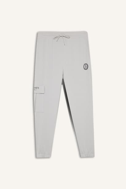 Standard Fit Brooklyn Nets Licensed Scuba Fabric Jogger Trousers (٤)