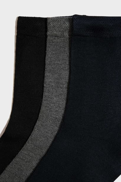 Man 3 piece Short Cotton Socks (٣)