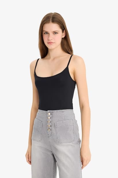 U Collar Tank Top Tank Top & Crop Top (٤)