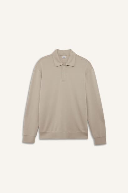 Standard Fit Stand Collar Modal Sports Sweatshirt (4)