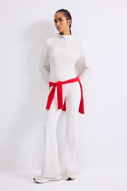 Flare-Fit Standard Length Sports Sweatpants Trousers
