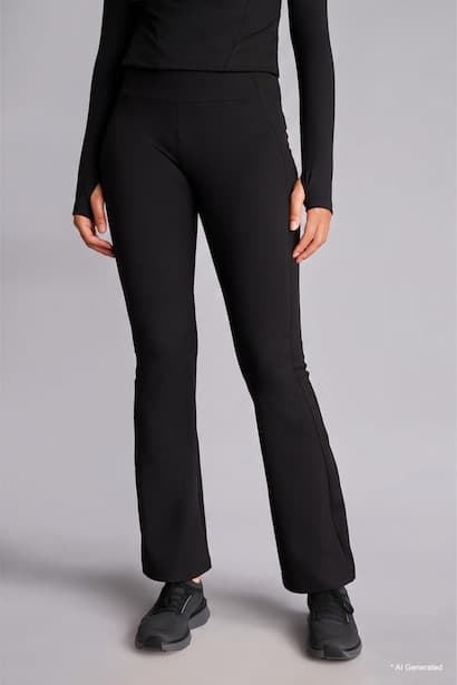 Flare Fit Standard Length Sports Sweatpants Trousers (٣)