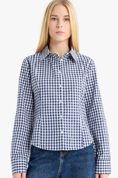 Slim Fit Poplin Long Sleeve Shirt