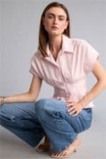 Slim Fit Poplin Short Sleeve Shirt