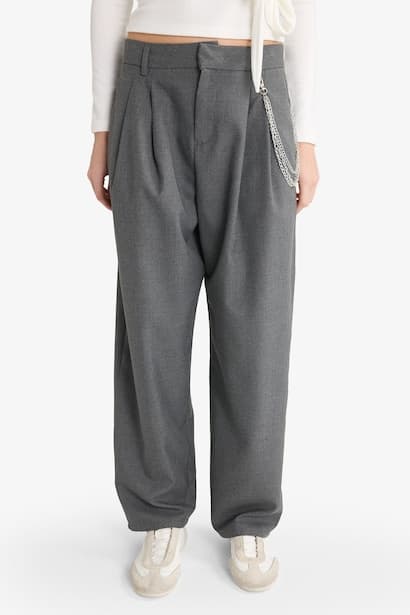 Normal Waist Baggy Fit Trousers (4)