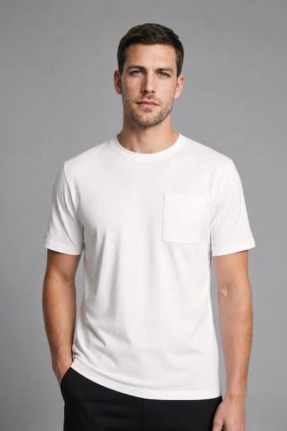 Regular Fit 100% Cotton Crew Neck Short Sleeve T-Shirt