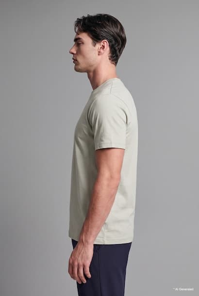 Crew Neck Short Sleeve Short Sleeve T-Shirt (3)