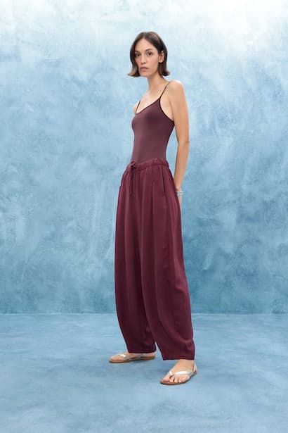 Normal Waist Balloon Fit Trousers