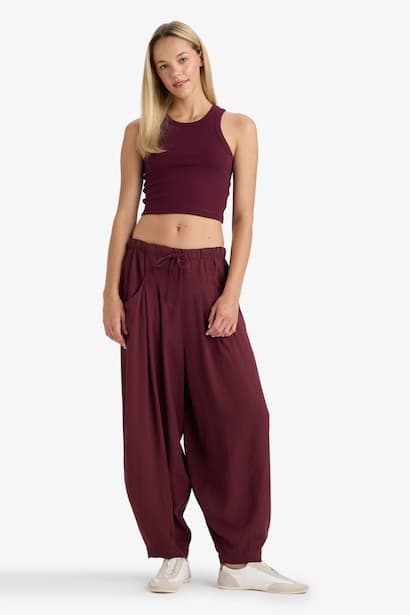Normal Waist Balloon Fit Trousers (3)