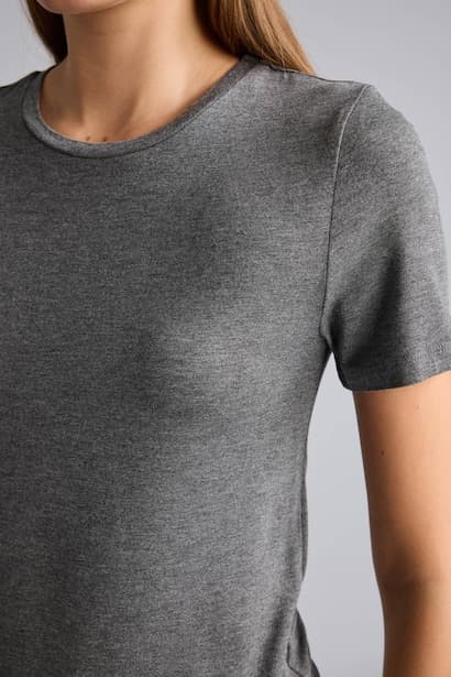 Basic Short Sleeve Stretch Fabric T-Shirt Homewear (٤)