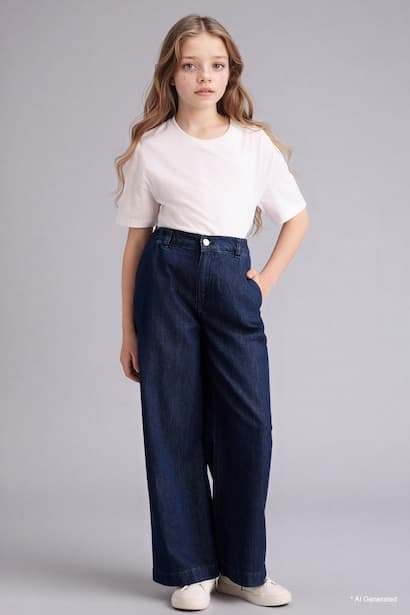 Girl Balloon Fit Jeans