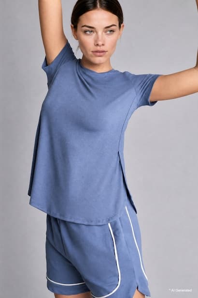 Long Short Sleeve Crew Neck Sports T-Shirt