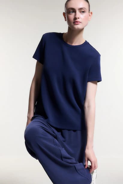 Standard Fit Crew Neck Modal Sports T-Shirt