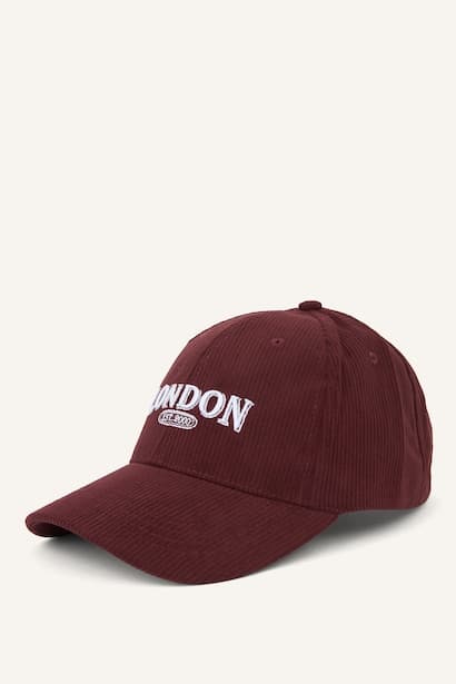 Man Embroidered Corduroy Cap Hat
