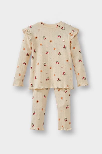 2 piece Regular Fit Fruit Knitted Pyjamas Homewear