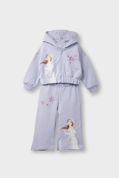 Baby Girl Frozen Hooded Sweatshirt Sweatpants 2 Piece Set