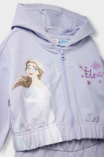 Baby Girl Frozen Hooded Sweatshirt Sweatpants 2 Piece Set (3)