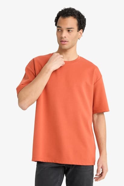 Oversize Crew Neck Short Sleeve T-Shirt (4)