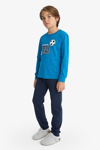 Boy Printed Top Bottoms 2 Piece Pajama Set