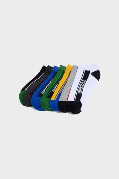 Boy Printed 7 piece Short Socks