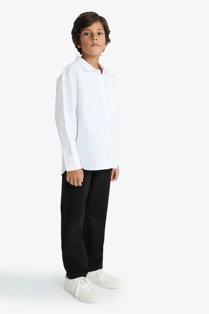 Boy Regular Fit Elastic Waist Standard Leg Trousers (3)
