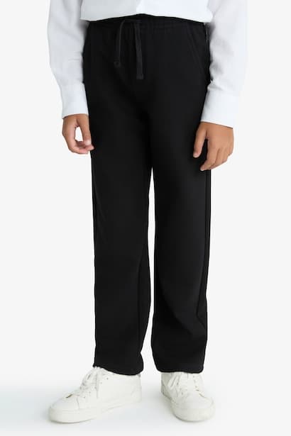 Boy Regular Fit Elastic Waist Standard Leg Trousers (4)