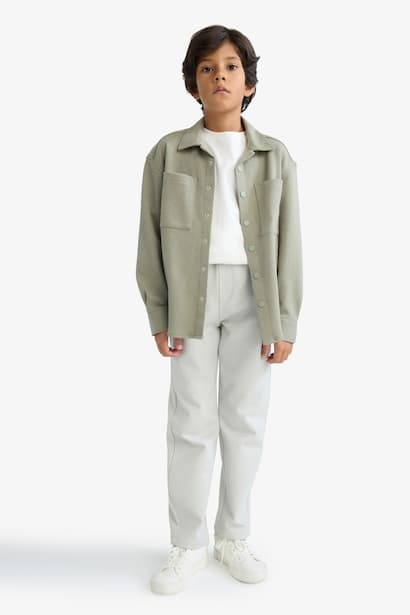 Boy Elastic Waist Regular Leg Trousers (3)