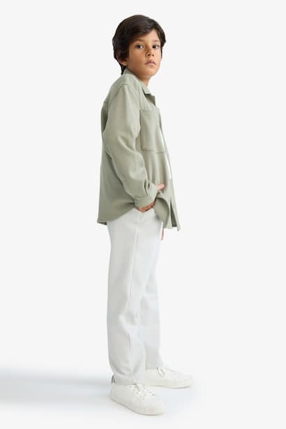 Boy Elastic Waist Regular Leg Trousers (4)