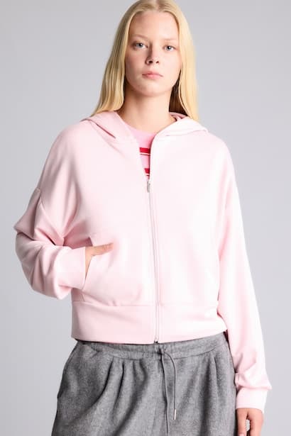 Loose Fit Modal Hoodie Cardigan