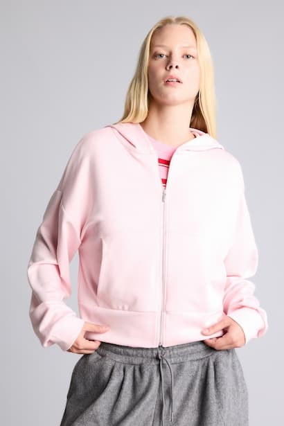 Loose Fit Modal Hoodie Cardigan (٣)