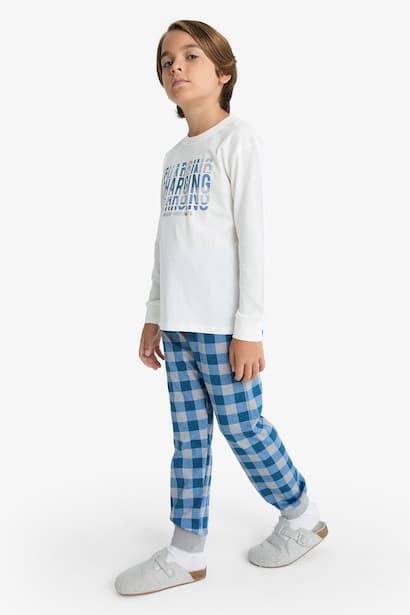 Boy Printed Top Bottoms 2 Piece Pajama Set Homewear
