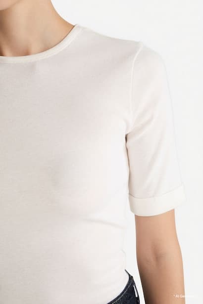 Slim Fit Crew Neck Ribbed Camisole T-Shirt (٣)