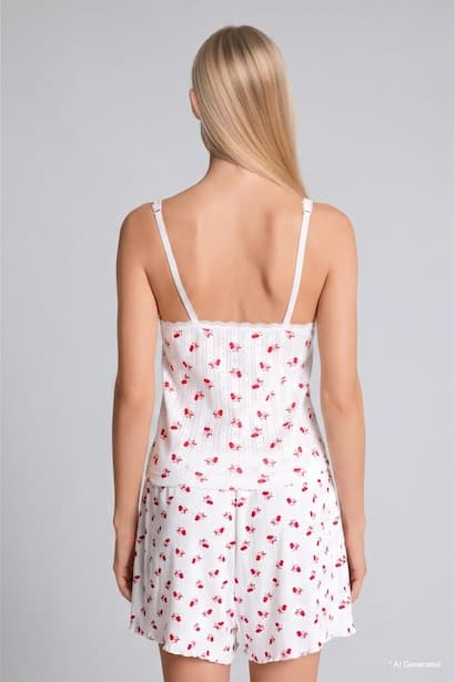 Cotton Red Printed Tank Top Tank Top & Crop Top (٤)