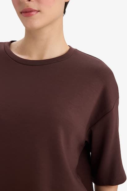Relax Fit Crew Neck Basic T-Shirt (٣)