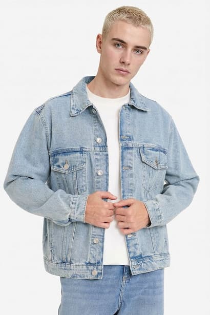 Regular Fit Denim Jacket (٣)