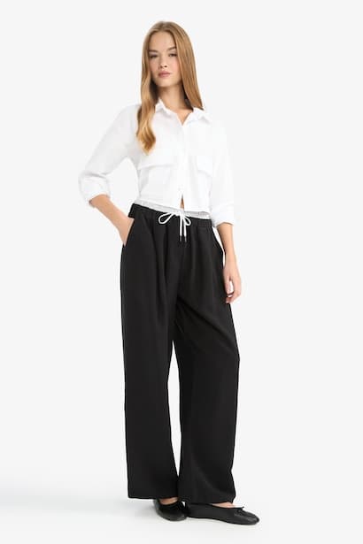 Normal Waist Baggy Fit Trousers