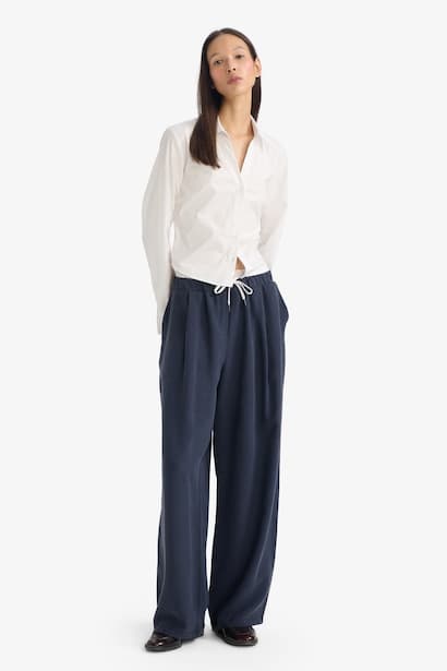Normal Waist Baggy Fit Trousers