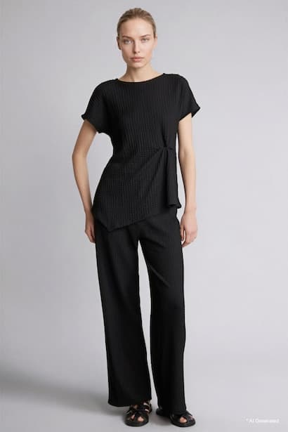 Straight Fit Trousers Modest