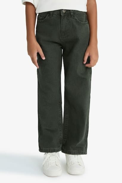 Boy Wide Leg Straight Leg Jeans (٤)