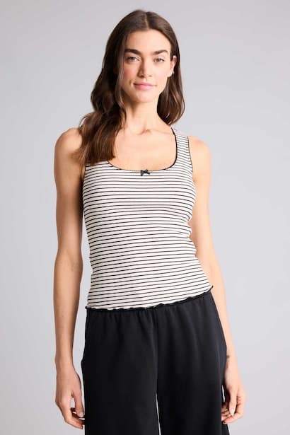 Regular Fit Ribana Tank Top Tank Top & Crop Top