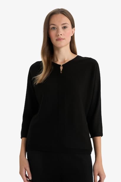 V-Neck Knitwear Pullover Modest (٣)
