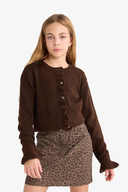 Girl Crew Neck Cardigan (٣)